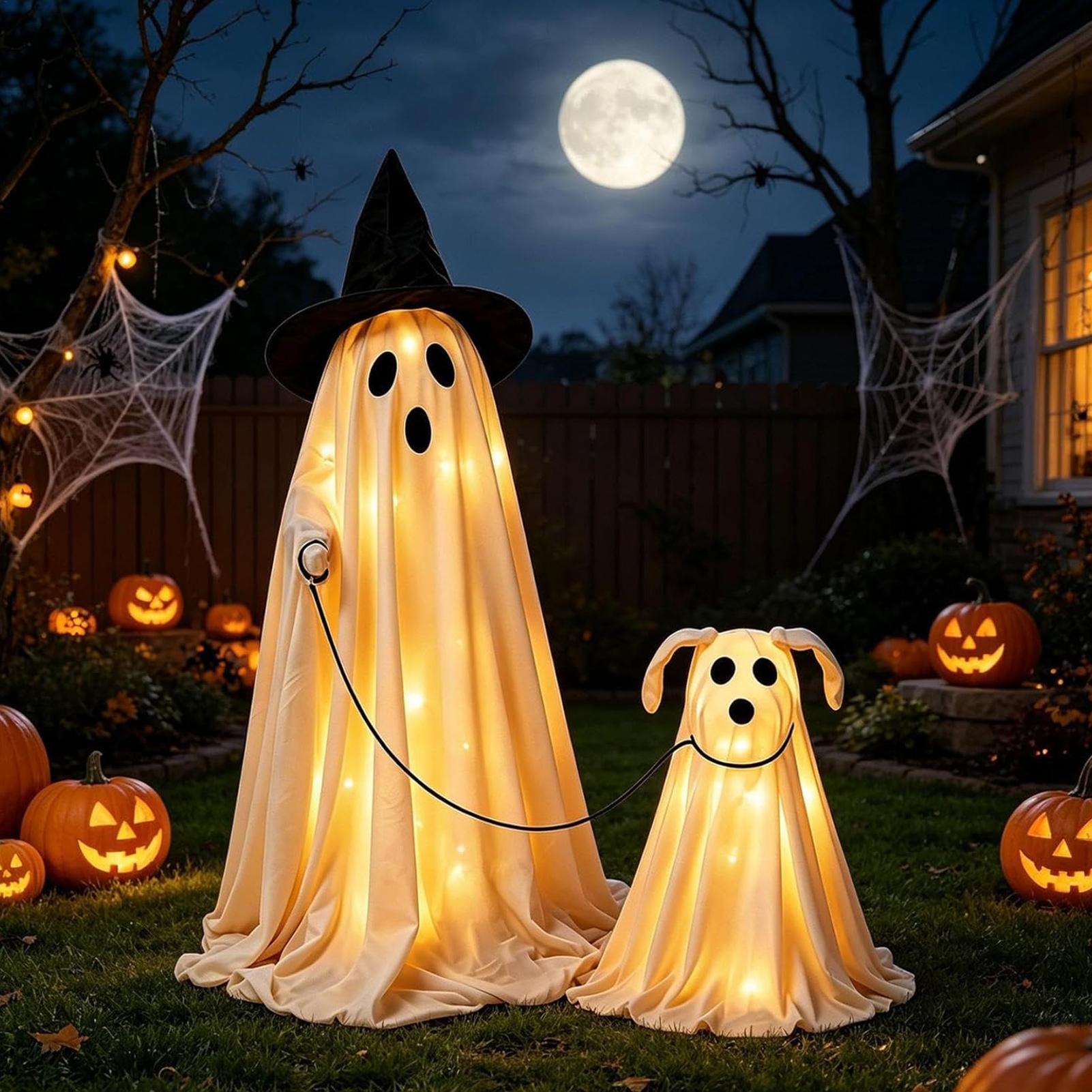 LED Lighted Ghost Dog Set Warm - Outdoor Lighting Effects 评论和价格