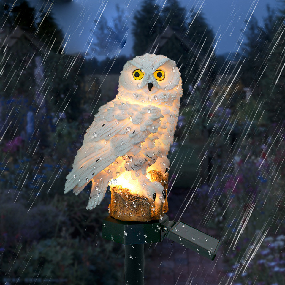 Solar Owl Statue Garden Light  - Outdoor Lighting Ip65 评论和价格