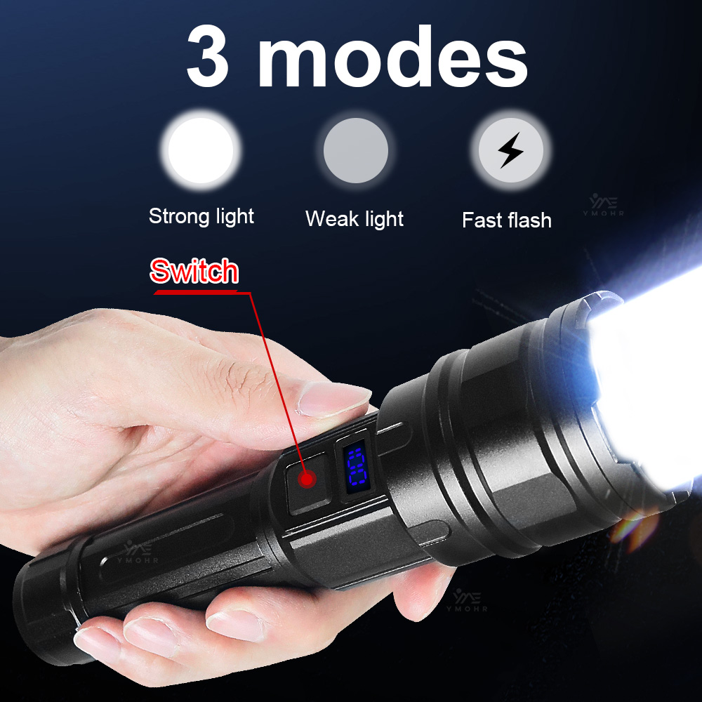 White Laser High Power Flashli - Outdoor Lighting Black 评论和价格
