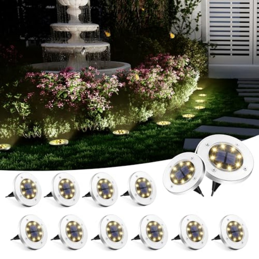 Solar Ground Lights Solar Ligh - Outdoor Lighting Waterproof 评论和价格